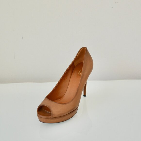 NIB GUCCI SADDLE SOFT TAMPONATO DISTRESSED LEATHER PUMPS - Picture 5 of 9